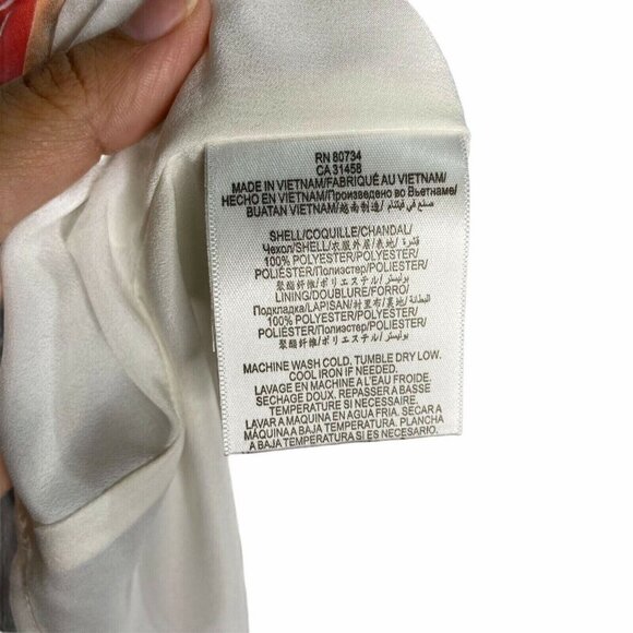 BCBGeneration Dress size Medium Multicolor Geometric Chiffon Light Weight Ruffle - Picture 4 of 12